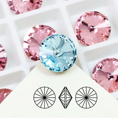 16/18mm Round Shape Crystal Strass Applique Rhinestones For Hair Clothes Sewing On Clothing