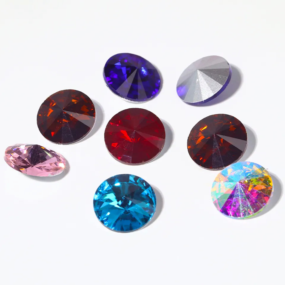 12/14mm Round Shape Charm Shiny 3d Rhinestones Fancy Crystal For Clothing DIY Decoration