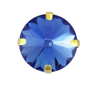8/10mm Round Shape Crystal Rhinestone Sew On Gold Claw Rhinestone for Clothing Accessories