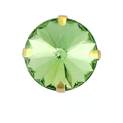 8/10mm Round Shape Crystal Rhinestone Sew On Gold Claw Rhinestone for Clothing Accessories