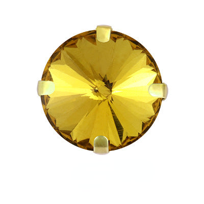 8/10mm Round Shape Crystal Rhinestone Sew On Gold Claw Rhinestone for Clothing Accessories