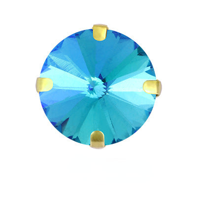 8/10mm Round Shape Crystal Rhinestone Sew On Gold Claw Rhinestone for Clothing Accessories