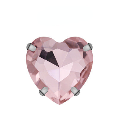 Heart Shape 18mm Shiny Crystal Rhinestone DIY Sew On Rhinestones Clothing Garment Accessories