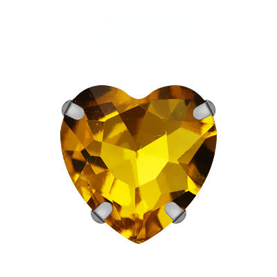 Heart Shape 18mm Shiny Crystal Rhinestone DIY Sew On Rhinestones Clothing Garment Accessories