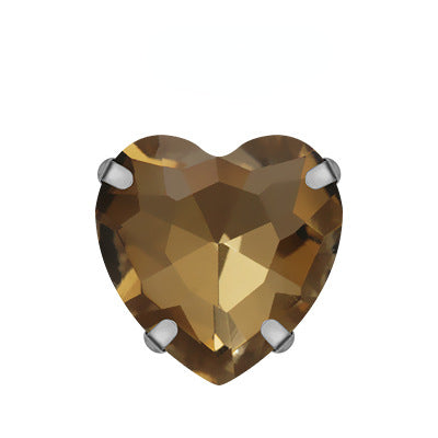 Heart Shape 18mm Shiny Crystal Rhinestone DIY Sew On Rhinestones Clothing Garment Accessories