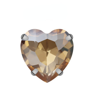 Heart Shape 18mm Shiny Crystal Rhinestone DIY Sew On Rhinestones Clothing Garment Accessories