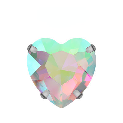 Heart Shape 18mm Shiny Crystal Rhinestone DIY Sew On Rhinestones Clothing Garment Accessories