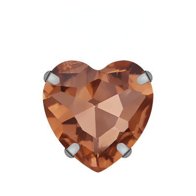 Heart Shape 18mm Shiny Crystal Rhinestone DIY Sew On Rhinestones Clothing Garment Accessories
