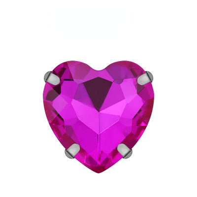 Heart Shape 18mm Shiny Crystal Rhinestone DIY Sew On Rhinestones Clothing Garment Accessories
