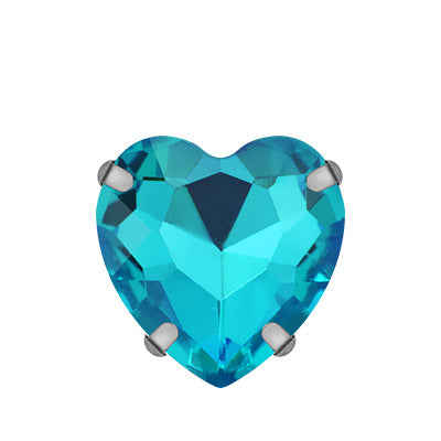 Heart Shape 18mm Shiny Crystal Rhinestone DIY Sew On Rhinestones Clothing Garment Accessories