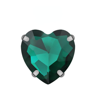 Heart Shape 18mm Shiny Crystal Rhinestone DIY Sew On Rhinestones Clothing Garment Accessories