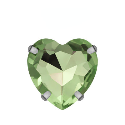 Heart Shape 18mm Shiny Crystal Rhinestone DIY Sew On Rhinestones Clothing Garment Accessories
