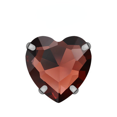 Heart Shape 18mm Shiny Crystal Rhinestone DIY Sew On Rhinestones Clothing Garment Accessories