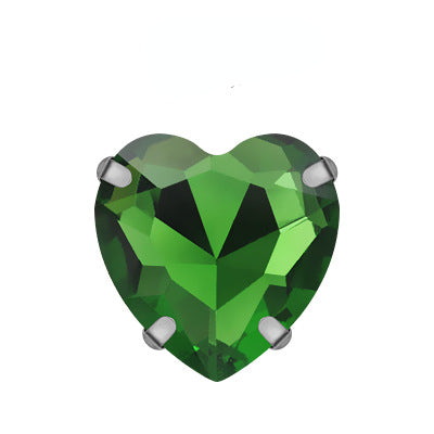 Heart Shape 18mm Shiny Crystal Rhinestone DIY Sew On Rhinestones Clothing Garment Accessories