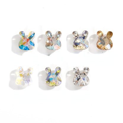 Rabbit 10*12mm Shiny Crystal Rhinestone Nail Art DIY 10PCS Rhinestones Nail Art Gems