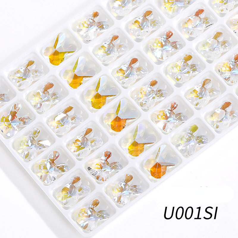 Rabbit 10*12mm Shiny Crystal Rhinestone Nail Art DIY 10PCS Rhinestones Nail Art Gems