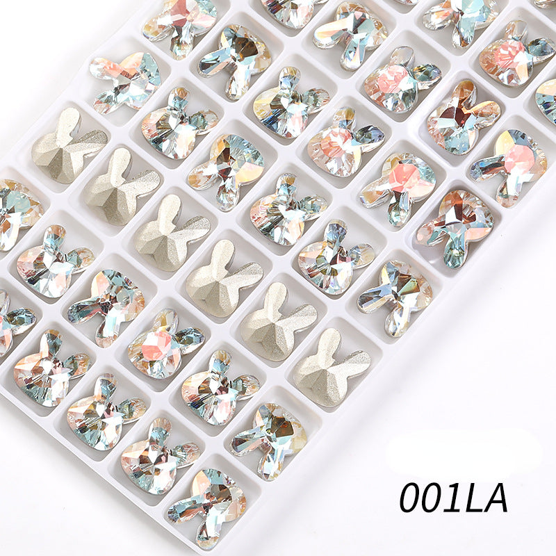 Rabbit 10*12mm Shiny Crystal Rhinestone Nail Art DIY 10PCS Rhinestones Nail Art Gems