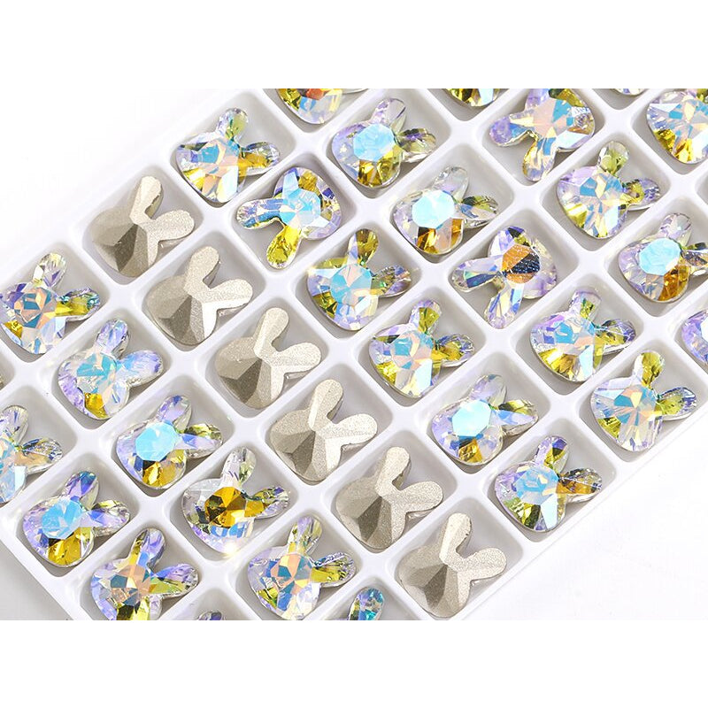 Rabbit 10*12mm Shiny Crystal Rhinestone Nail Art DIY 10PCS Rhinestones Nail Art Gems