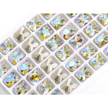 Rabbit 10*12mm Shiny Crystal Rhinestone Nail Art DIY 10PCS Rhinestones Nail Art Gems