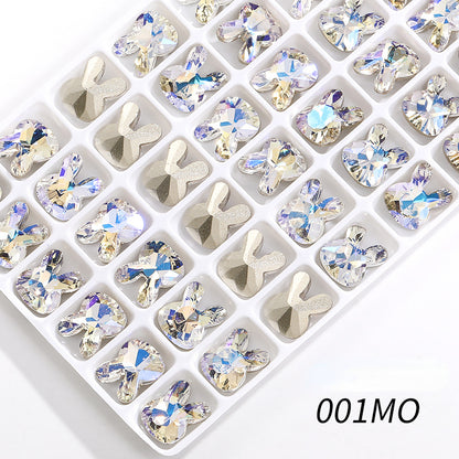 Rabbit 10*12mm Shiny Crystal Rhinestone Nail Art DIY 10PCS Rhinestones Nail Art Gems