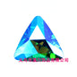 18mm 10pcs Triangle Shiny AB Crystal Glass Rhinestone for Diy Clothing Garment