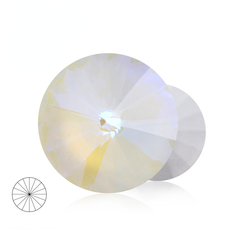 8/10/12mm Round Shape Mocha Fluorescence Color Crystal Diamond Glass Rhinestone for Clothing Jewelry Accessories