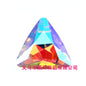 18mm 10pcs Triangle Shiny AB Crystal Glass Rhinestone for Diy Clothing Garment
