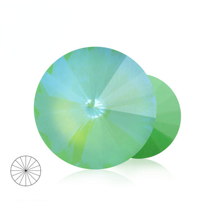 8/10/12mm Round Shape Mocha Fluorescence Color Crystal Diamond Glass Rhinestone for Clothing Jewelry Accessories