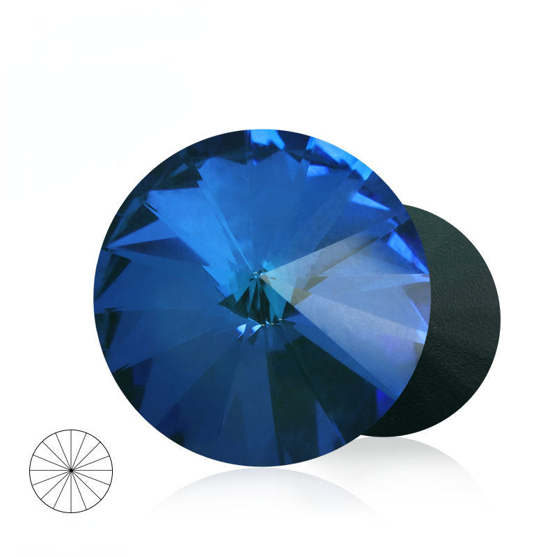 8/10/12mm Round Shape Mocha Fluorescence Color Crystal Diamond Glass Rhinestone for Clothing Jewelry Accessories