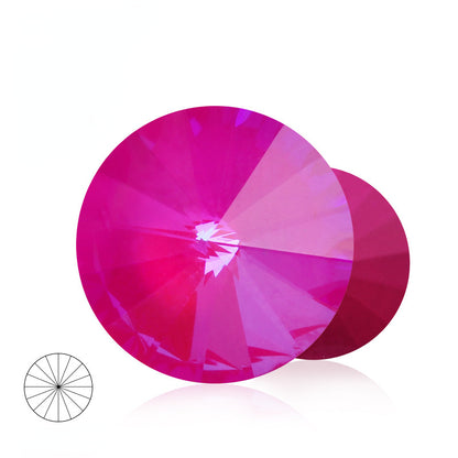 8/10/12mm Round Shape Mocha Fluorescence Color Crystal Diamond Glass Rhinestone for Clothing Jewelry Accessories
