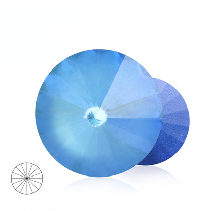 8/10/12mm Round Shape Mocha Fluorescence Color Crystal Diamond Glass Rhinestone for Clothing Jewelry Accessories