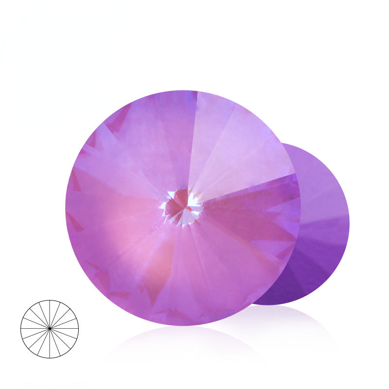 8/10/12mm Round Shape Mocha Fluorescence Color Crystal Diamond Glass Rhinestone for Clothing Jewelry Accessories