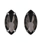 Hot Sell 6*12mm 7*15mm Navette Horse Eye Shape Crystal Rhinestone with Silver Bottom for Sew on Clothing Accessories