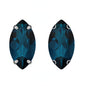 Hot Sell 6*12mm 7*15mm Navette Horse Eye Shape Crystal Rhinestone with Silver Bottom for Sew on Clothing Accessories