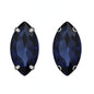 Hot Sell 6*12mm 7*15mm Navette Horse Eye Shape Crystal Rhinestone with Silver Bottom for Sew on Clothing Accessories