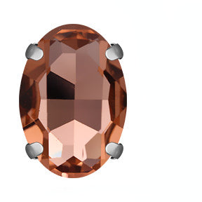 Kagawa Oval Shape 6 * 8mm/8 * 10mm Crystal Sewing On Glass Rhinestone for Garment Shoes Bag Decoration