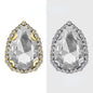 【10pcs】7*10mm Crystal with Gold/silver Base Suitable for Clothing and Wedding Decoration Accessories
