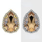 【10pcs】7*10mm Crystal with Gold/silver Base Suitable for Clothing and Wedding Decoration Accessories