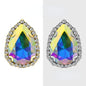 【10pcs】7*10mm Crystal with Gold/silver Base Suitable for Clothing and Wedding Decoration Accessories