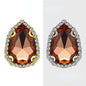 【10pcs】7*10mm Crystal with Gold/silver Base Suitable for Clothing and Wedding Decoration Accessories