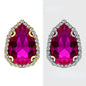 【10pcs】7*10mm Crystal with Gold/silver Base Suitable for Clothing and Wedding Decoration Accessories