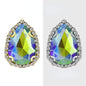 【10pcs】7*10mm Crystal with Gold/silver Base Suitable for Clothing and Wedding Decoration Accessories