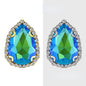 【10pcs】7*10mm Crystal with Gold/silver Base Suitable for Clothing and Wedding Decoration Accessories