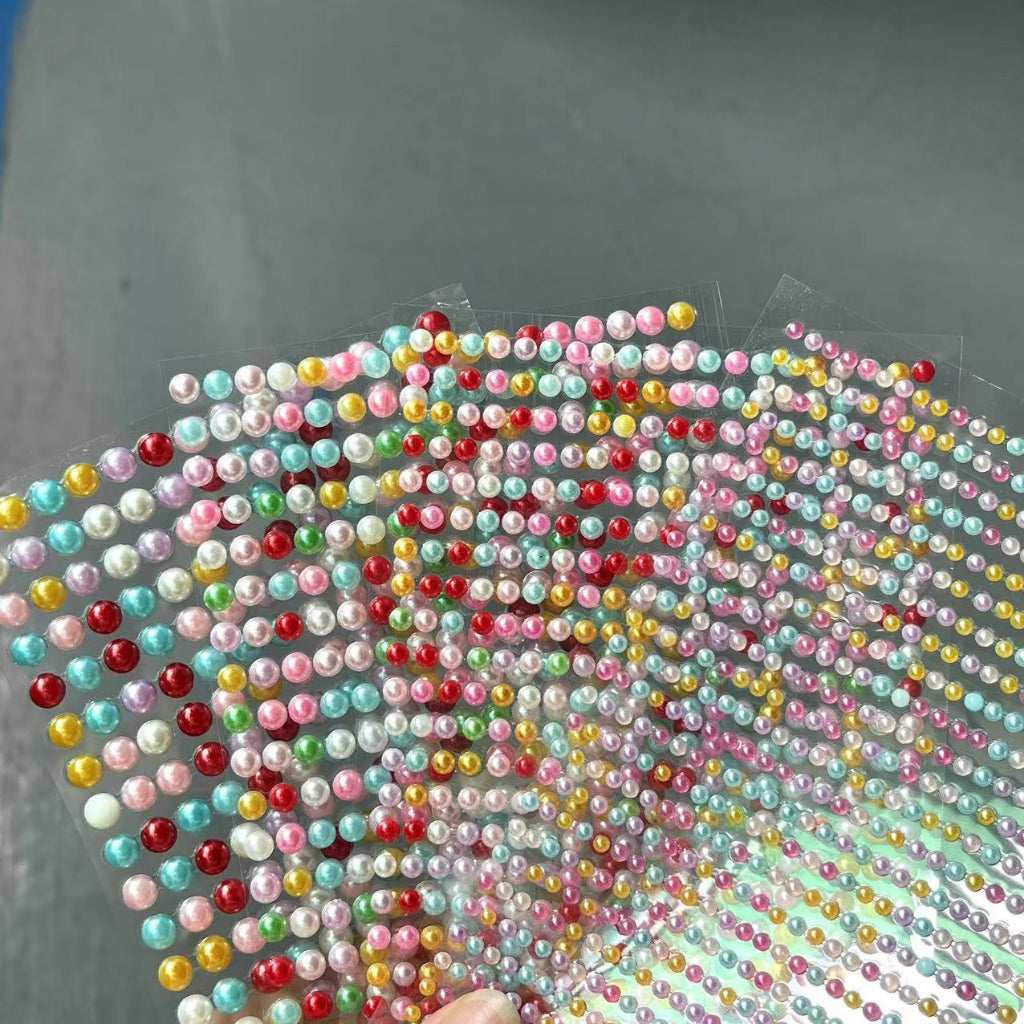 Hot Selling Pearl DIY Modified Crystal Interior Mobile Phone Decoration Children's Sticker Pearl Bumper Stickers 3-6mm