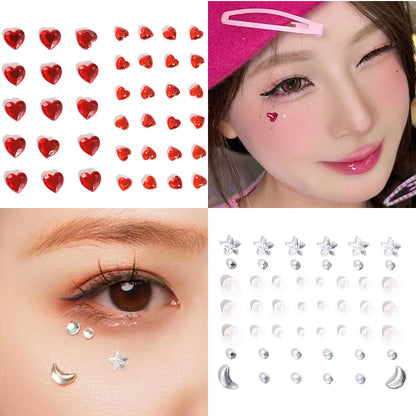 Butterfly Rhinestone Tear Eye Paste Pearl Glue Eyebrow Paste Eye Paste Forehead Face Paste Rhinestone Resin Gem Nail DIY