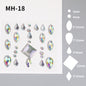 Butterfly Rhinestone Tear Eye Paste Pearl Glue Eyebrow Paste Eye Paste Forehead Face Paste Rhinestone Resin Gem Nail DIY