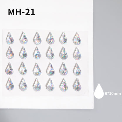 Butterfly Rhinestone Tear Eye Paste Pearl Glue Eyebrow Paste Eye Paste Forehead Face Paste Rhinestone Resin Gem Nail DIY