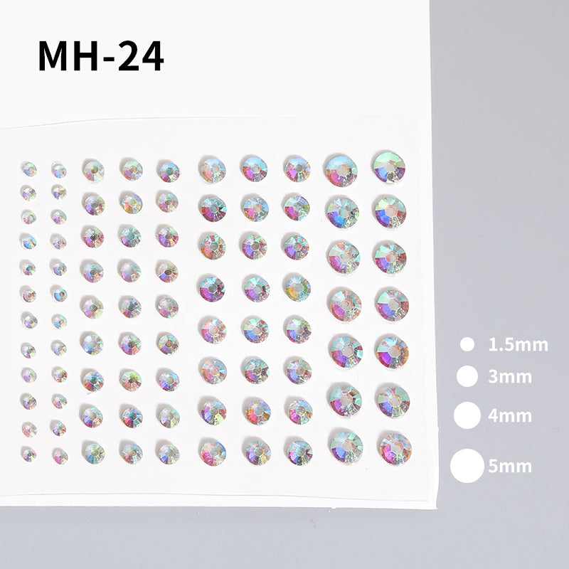 Butterfly Rhinestone Tear Eye Paste Pearl Glue Eyebrow Paste Eye Paste Forehead Face Paste Rhinestone Resin Gem Nail DIY