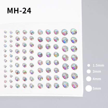 Butterfly Rhinestone Tear Eye Paste Pearl Glue Eyebrow Paste Eye Paste Forehead Face Paste Rhinestone Resin Gem Nail DIY