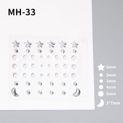 Butterfly Rhinestone Tear Eye Paste Pearl Glue Eyebrow Paste Eye Paste Forehead Face Paste Rhinestone Resin Gem Nail DIY